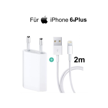 iPhone 6s Plus USB Ladegerät Netzteil 5W + Lightning Ladekabel 2m